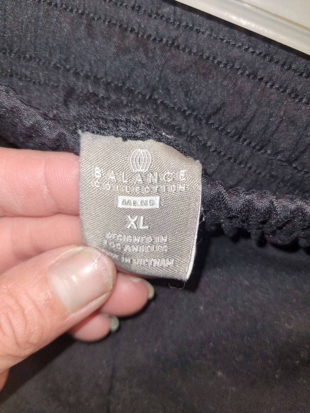 Balance Collection Black Performance Leggings with Subtle Tag - Picture 2 of 2